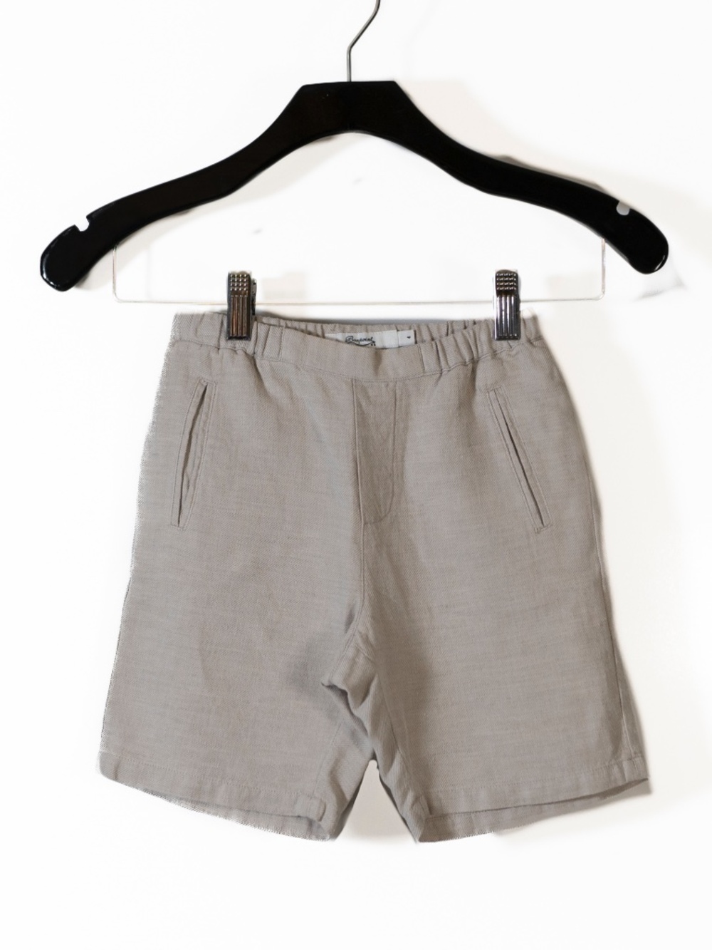 Bonpoint Kid's Boy's Cotton Linen Blend Pull On Mini Casual Shorts Khaki 4